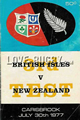 New Zealand v British Lions 1977 rugby  Programme